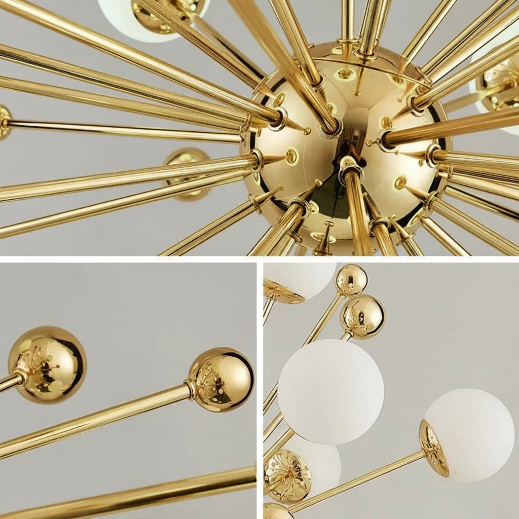 Modern LED Chandeliers With White Light Balls