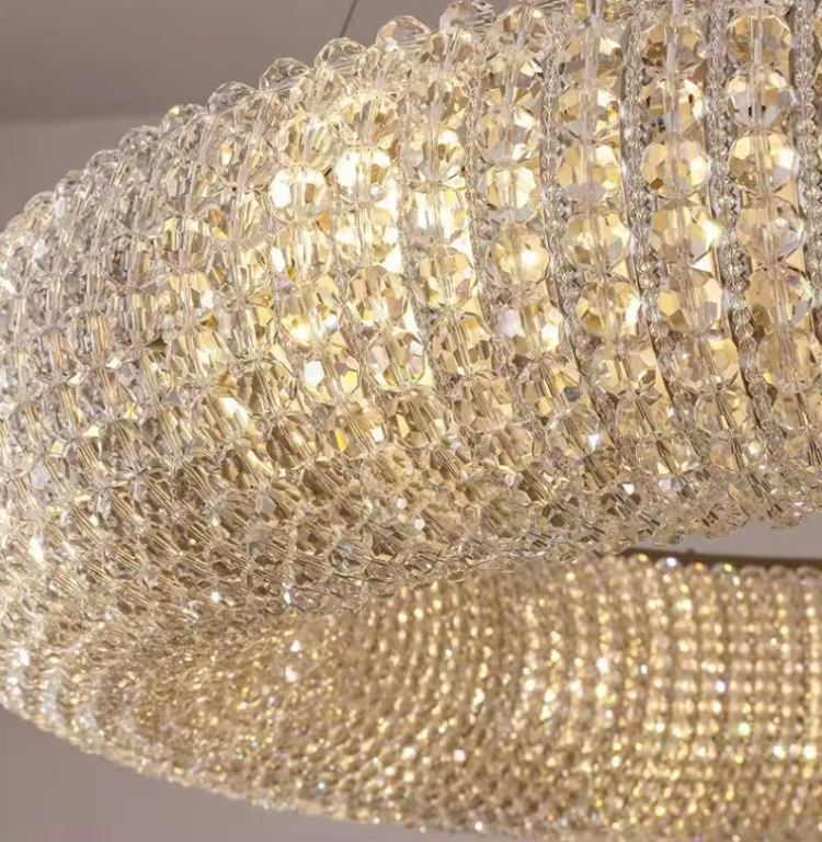 Modern Luxury Crystal Circle Ceiling Light