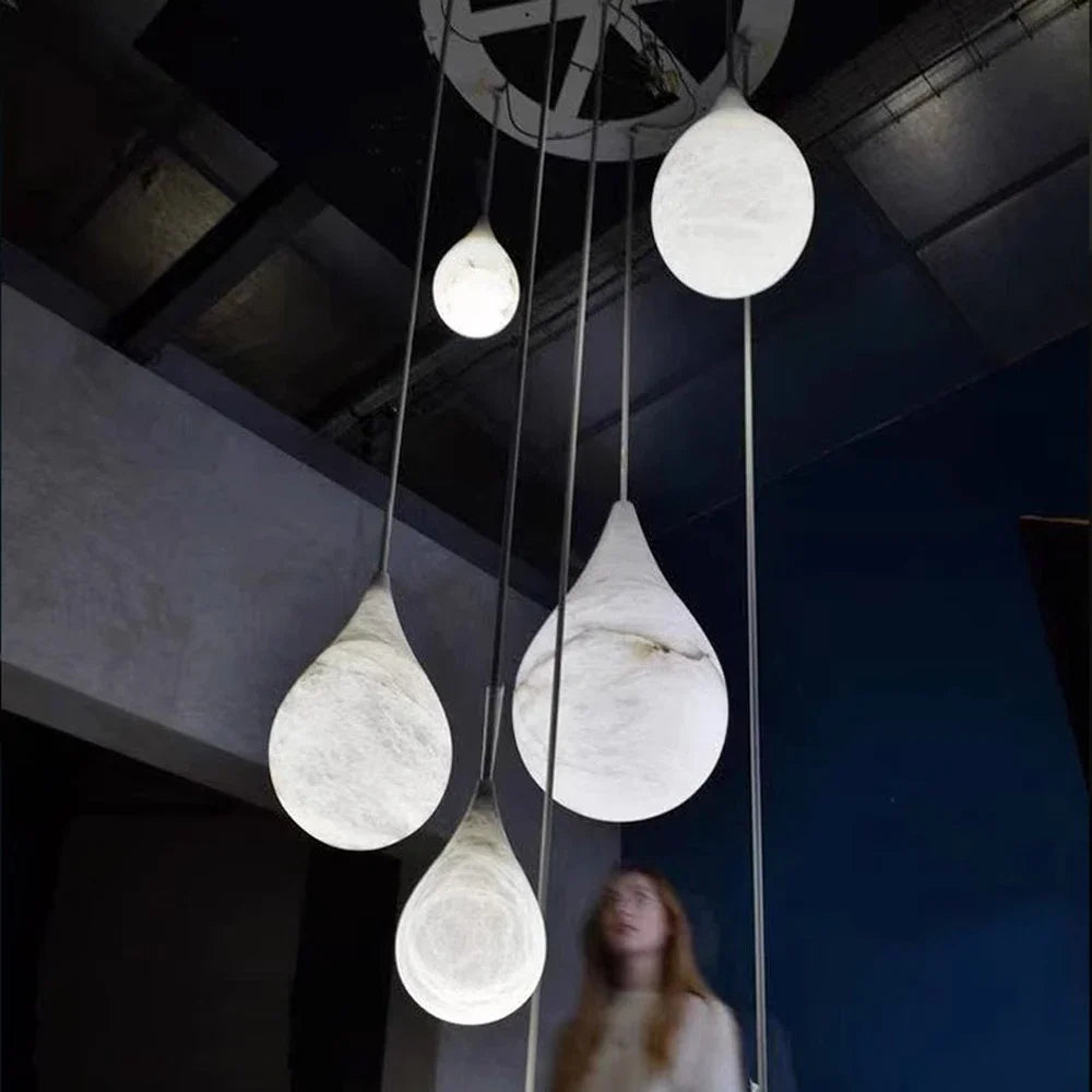 Modern Marble Effect Pendant Light
