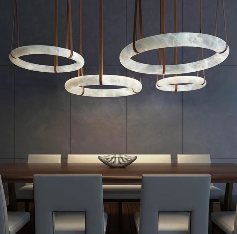 Modern Minimalist Leather Ceiling Light Dining Room