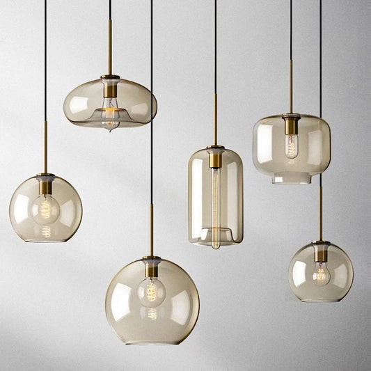 Modern Nordic Glass Ceiling Lighting