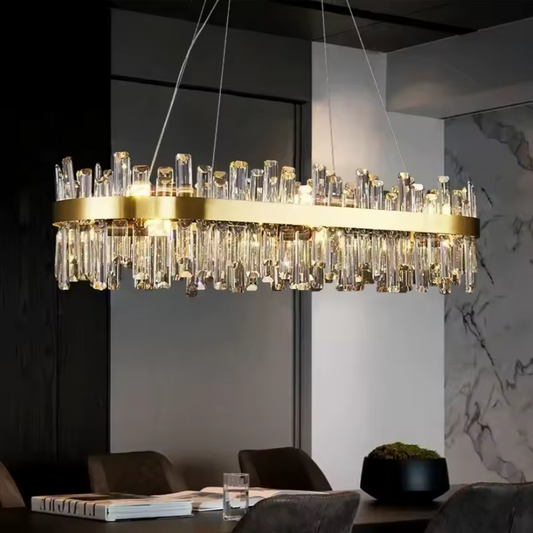 Modern Oval Crystal Chandelier