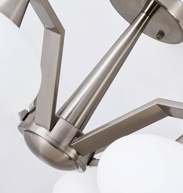 Modern Silver Chandelier