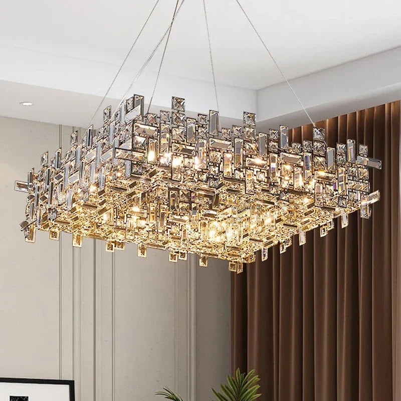 Modern Square Crystal Chandeliers