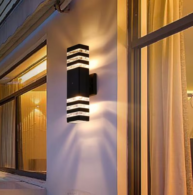 Modern Square Outdoor Garden Wall Light