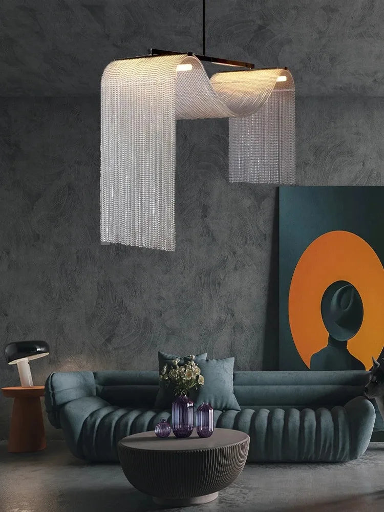 Modern Tassel Waterfall Chandelier