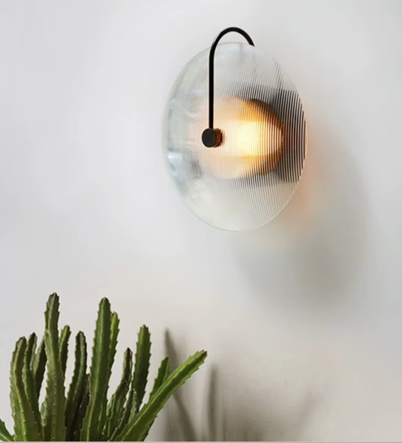 Modern Wall Lamp With Glass Shade Bedroom Living Room