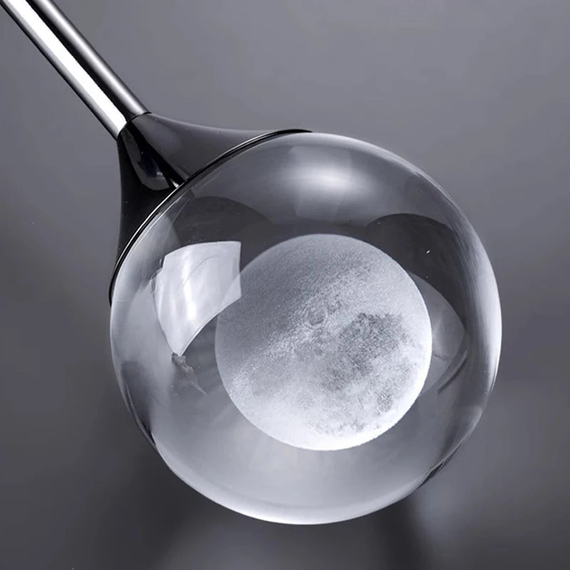 Moon Pendant Lights Silver
