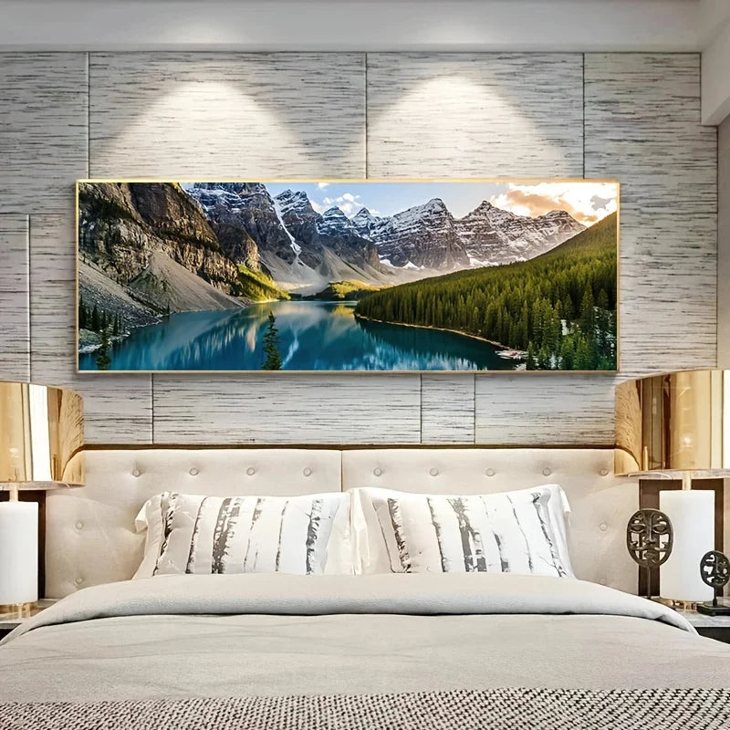 Moraine Lake Landscape Canvas Print Wall Art Decoration