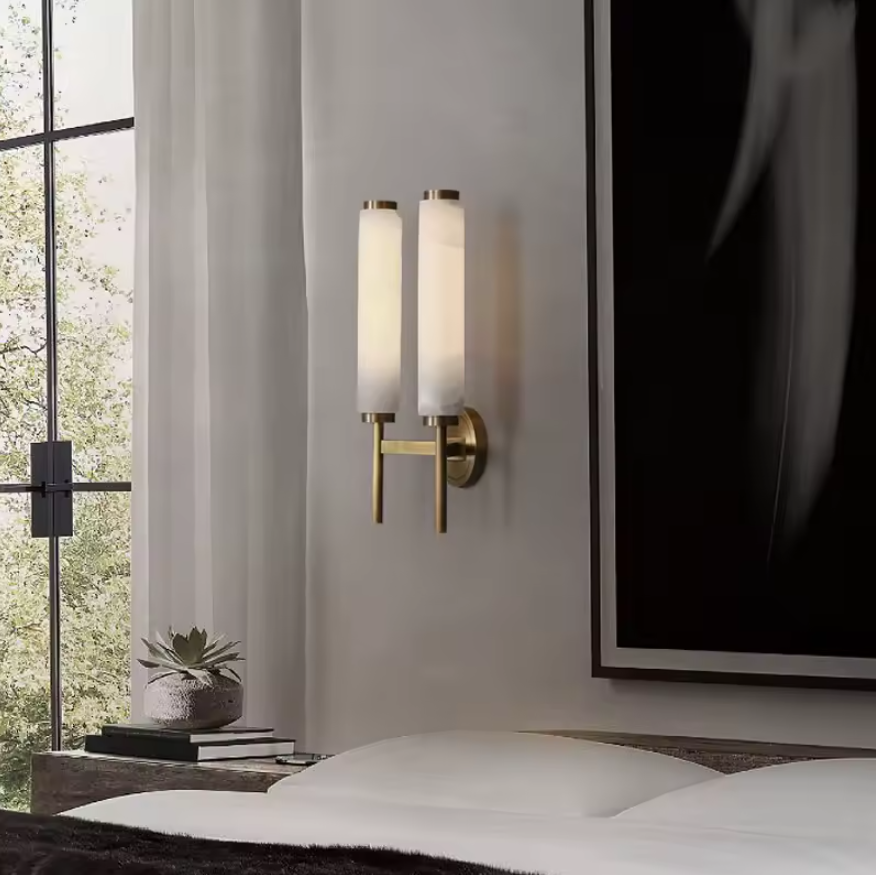 Natural Marble Wall Lighting For Bedroom