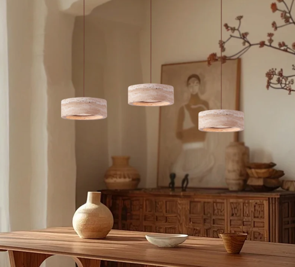Natural Stone Pendant Lights Dining Room