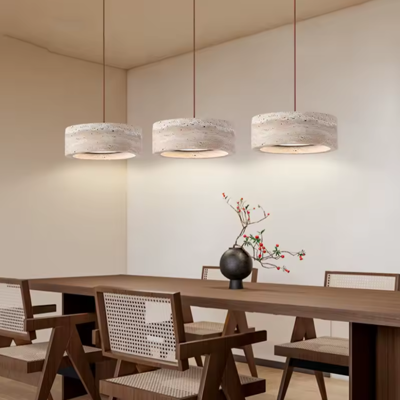 Natural Stone Pendant Lights Dining Room Table