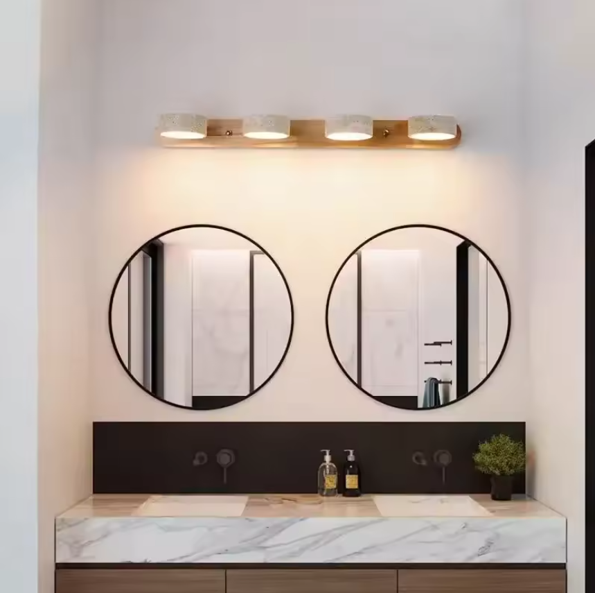Natural Stone Wall Sconces Bathroom Mirror