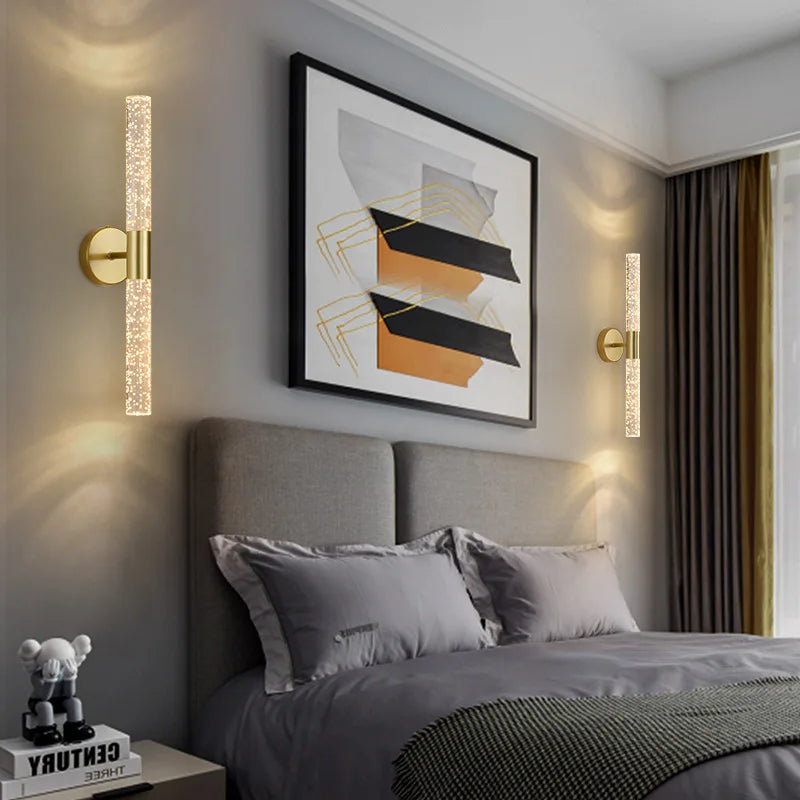 Nordic Crystal Wall Lamp Bedroom