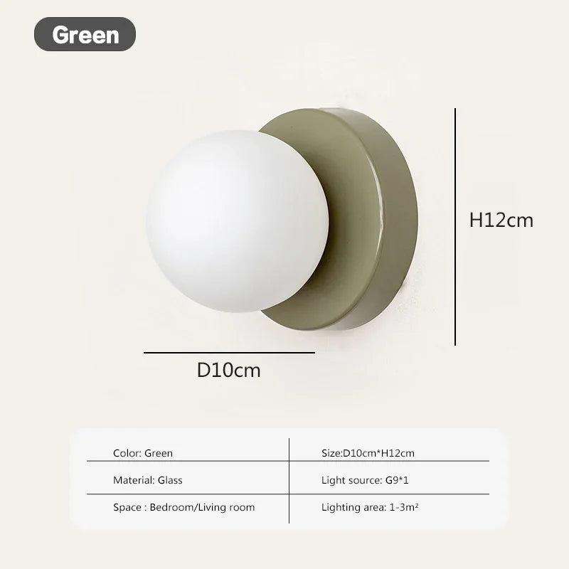 Nordic Globe Wall Sconces Green