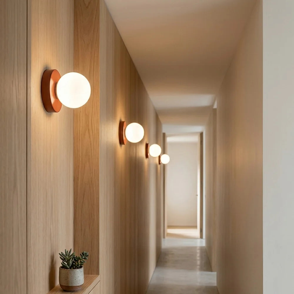 Nordic Globe Wall Sconces Hallway