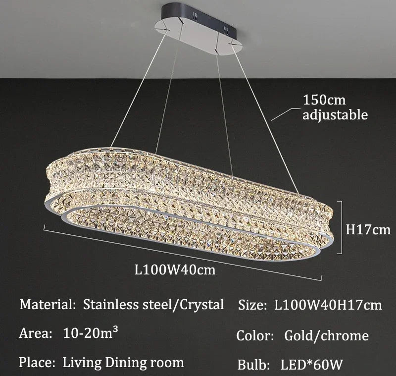 Luxury Crystal LED Ceiling Light Chandeliers