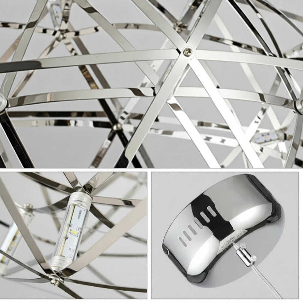 Oval Spark Ball Pendant Light Chandelier