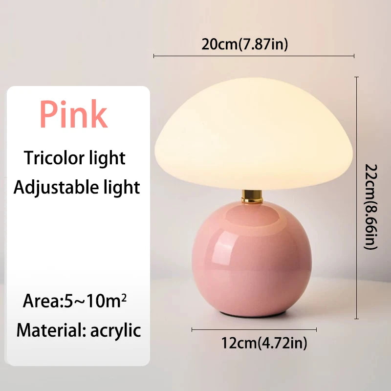 Pink Mushroom Table Lamp