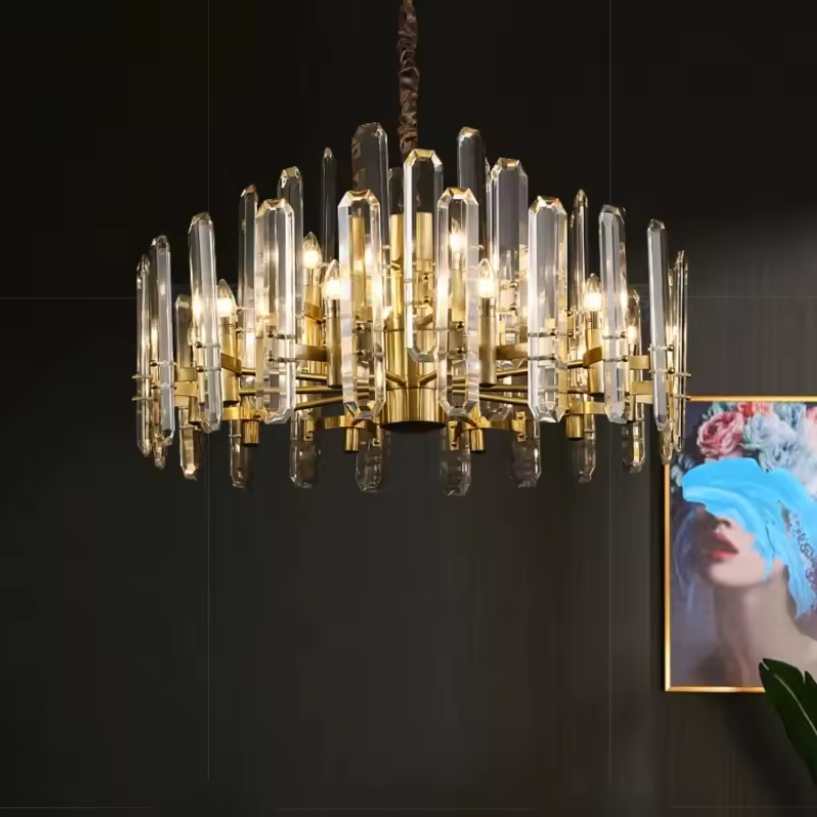 Postmodern Crystal Ceiling Light Chandelier