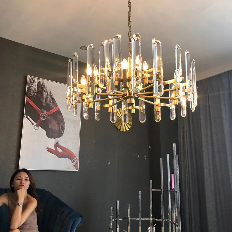 Postmodern Crystal Ceiling Light Chandeliers