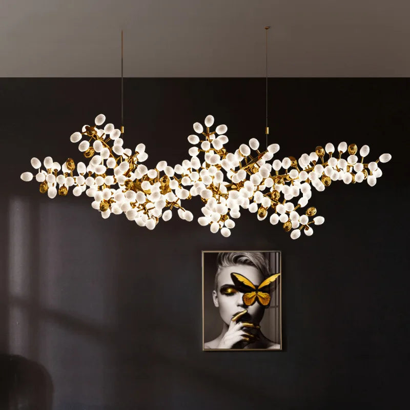 Postmodern Luxury White Glass Chandeliers