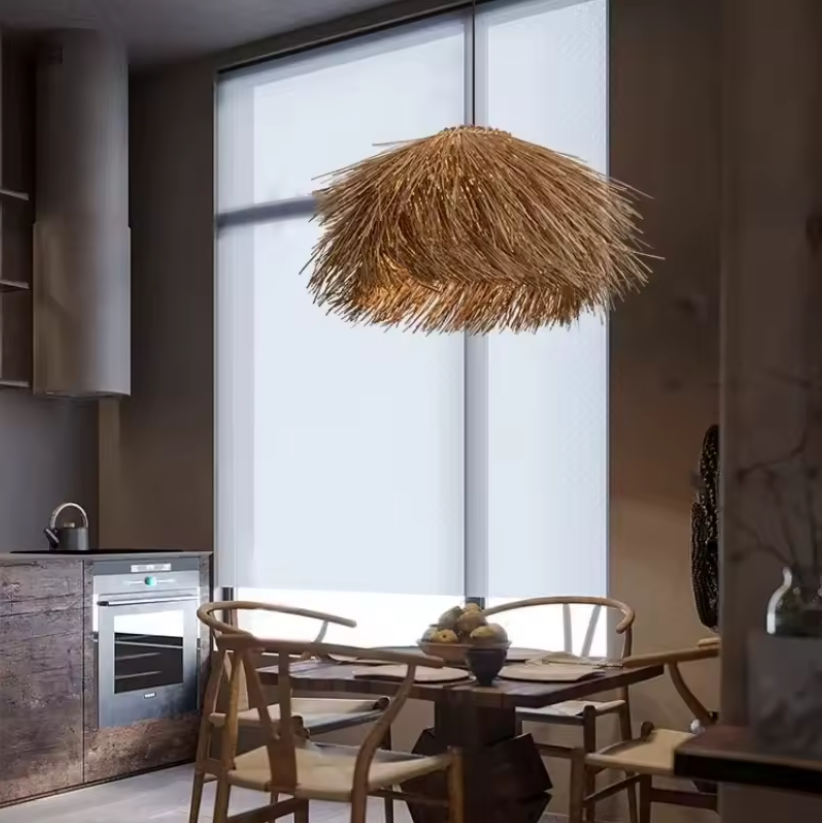 Rattan Hanging Ceiling Light For Kitchen