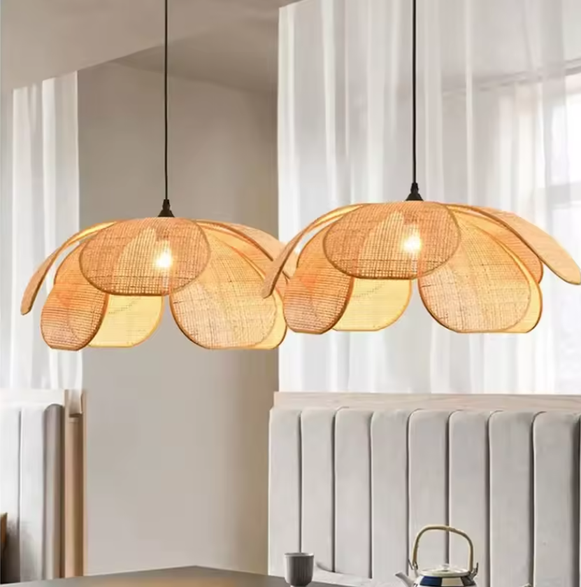 Rattan Pendant Ceiling Lights Dining Area