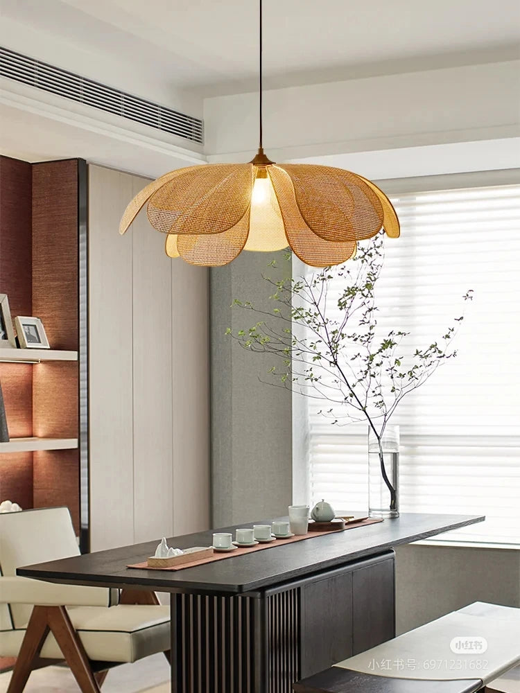 Rattan Pendant Ceiling Lights Dining Room Table