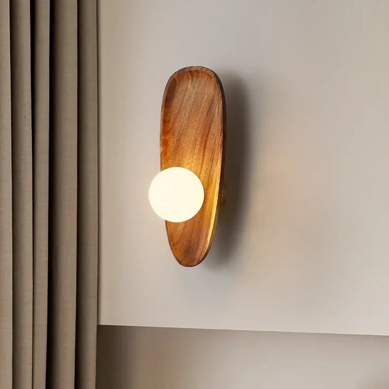 Real Wooden Wall Lamp