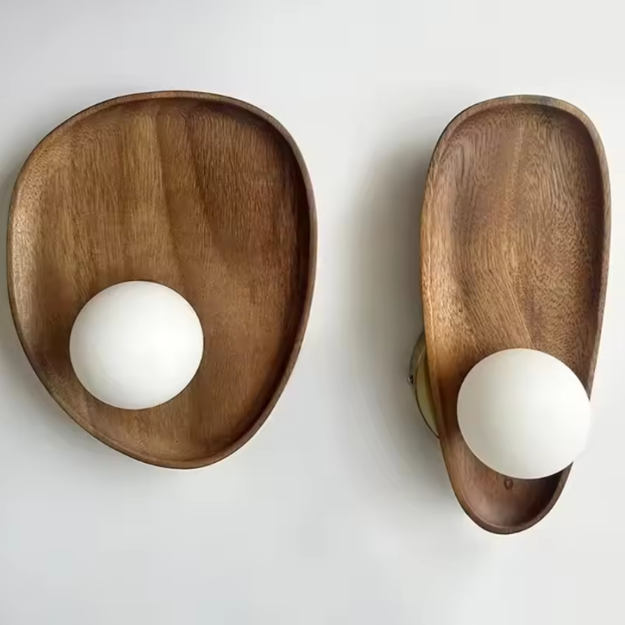 Real Wooden Wall Light