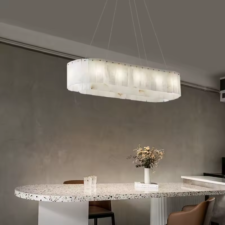 Rectangular Ceiling Light Chandelier Dining Room Table