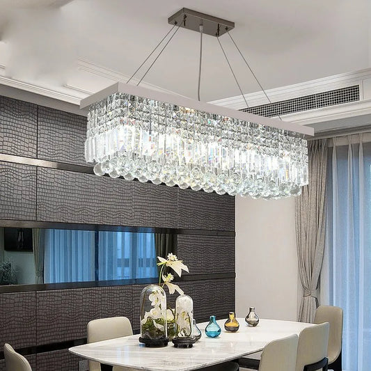 Rectangular Crystal Chandelier