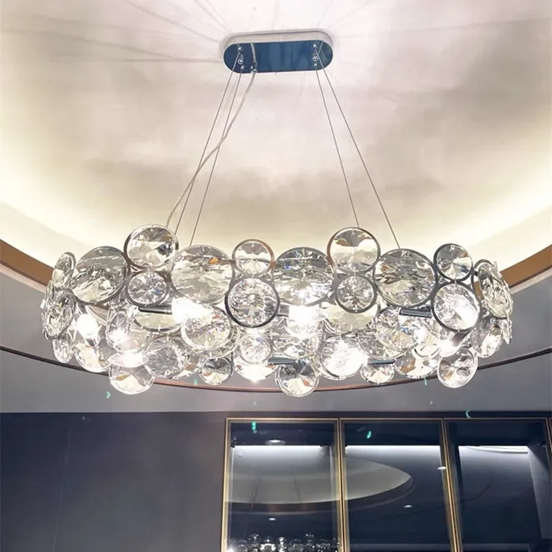 Rectangular Nordic Crystal Ceiling Chandelier