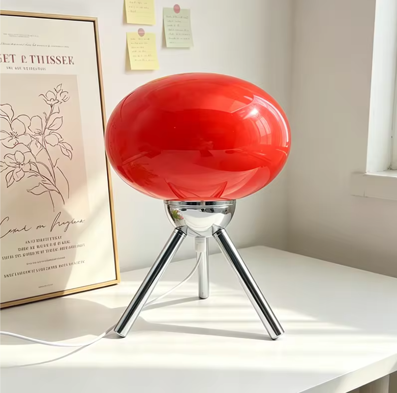 Red Bauhaus Table Lamp