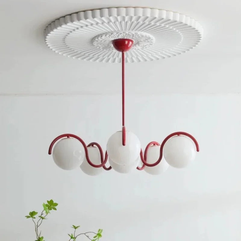 Red French Magic Bean Ceiling Light