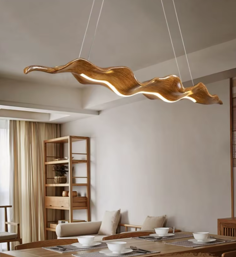 Resin Leaf Hanging Ceiling Light