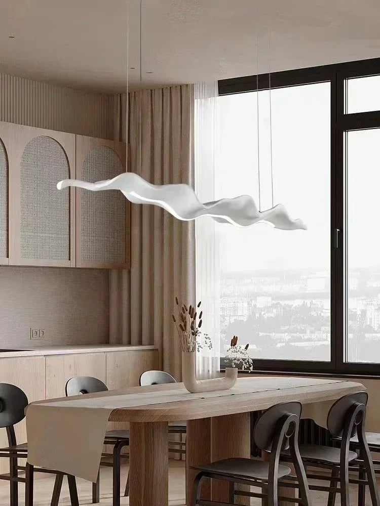 Resin Leaf Hanging Ceiling Light Dining Room Table