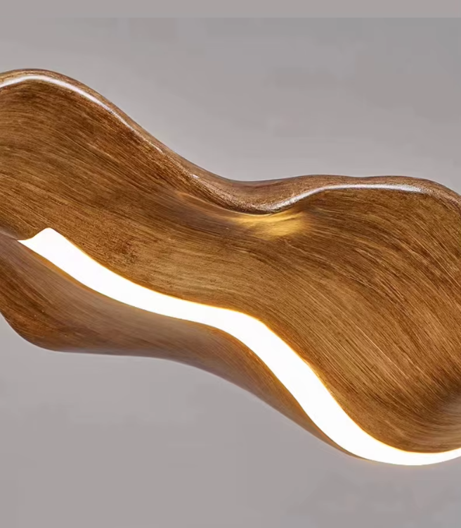 Resin Leaf Hanging Ceiling Light Fixtures