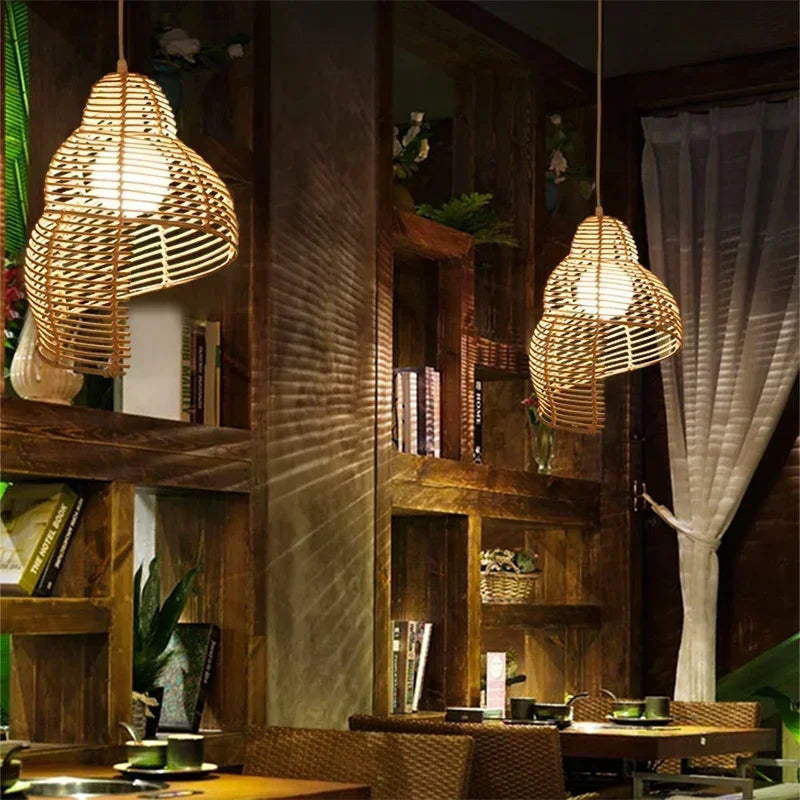 Restaurant Bamboo Lamps
