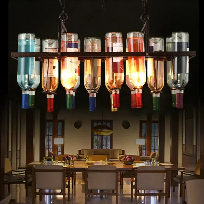 Wine Rack Ceiling Light Wine Bottle Hanging Ceiling Light – Brentwood Interiors