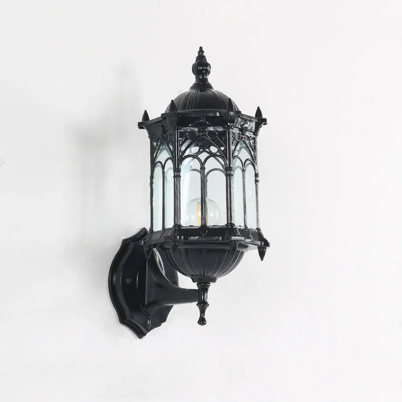 Retro Classic Outdoor Wall Lights Black