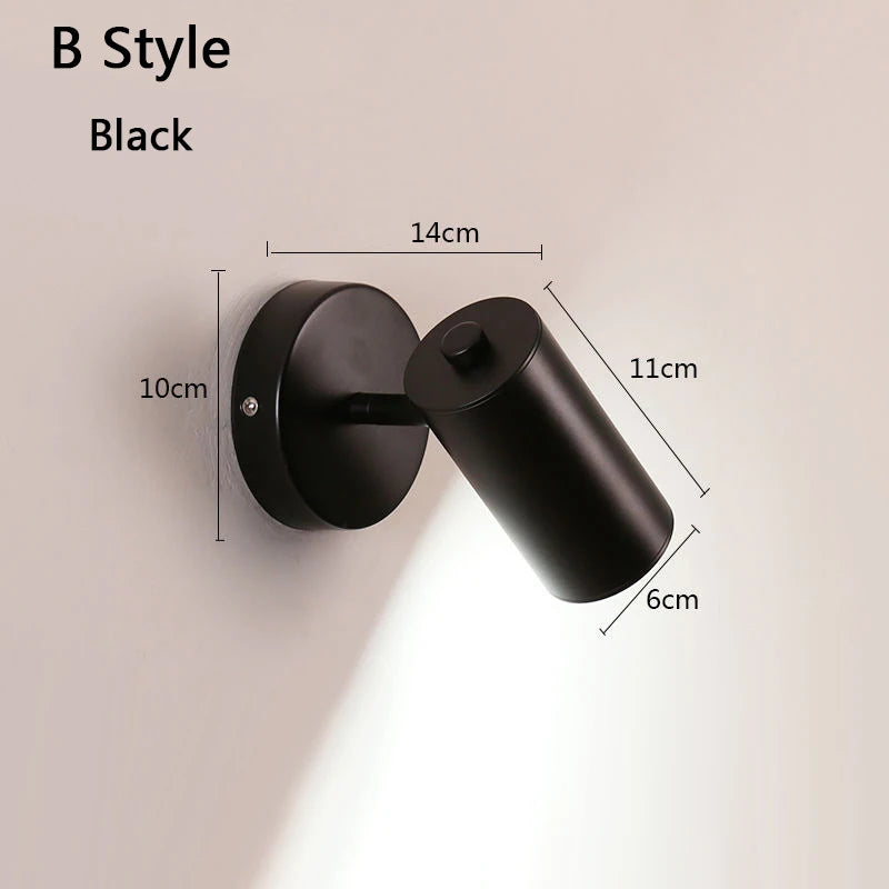 Rotatable Wall Sconce In Black