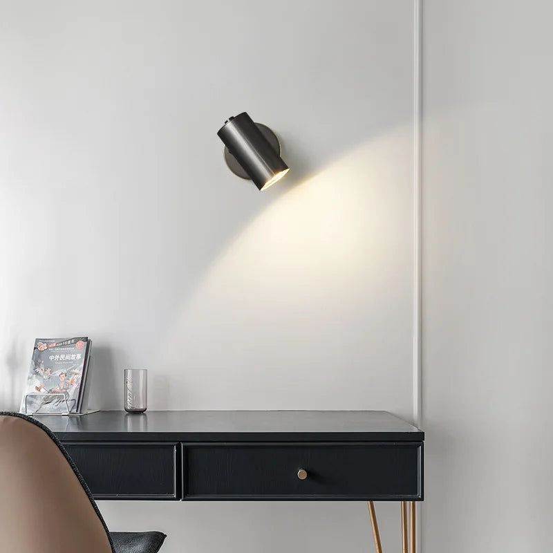 Rotatable Wall Sconce In Black