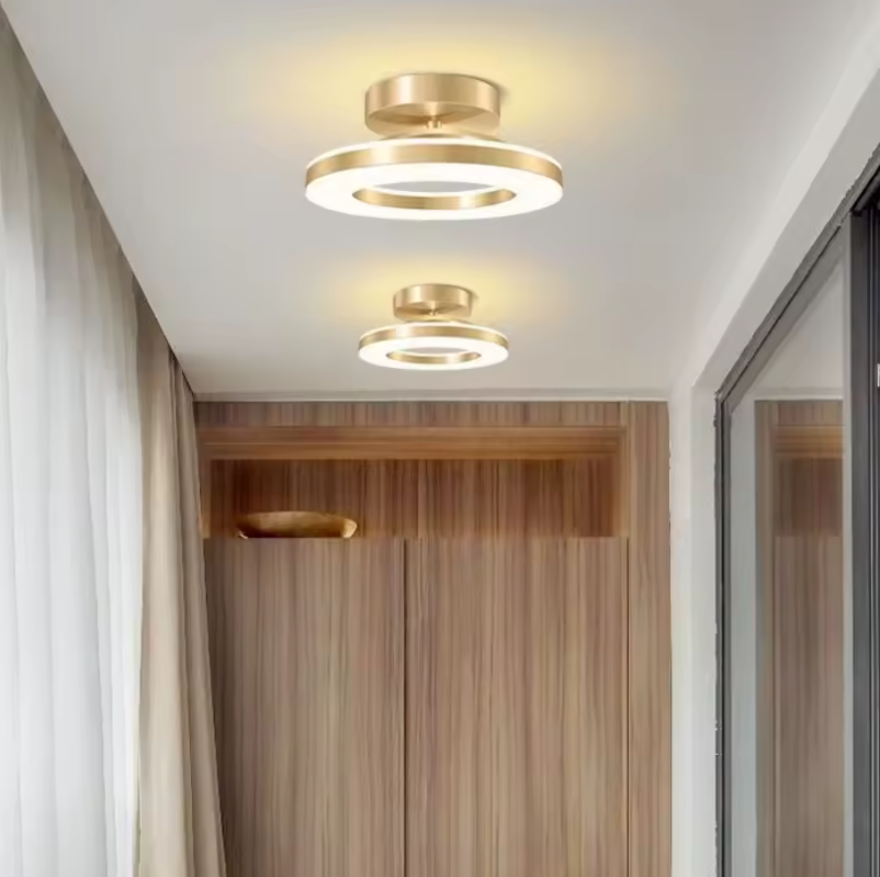 Round Aluminum Ceiling Light For Bedroom Dining Table Hallway