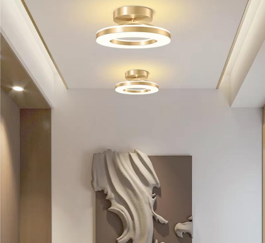 Round Aluminum Ceiling Light For Bedroom Dining Table Living Room Hallways