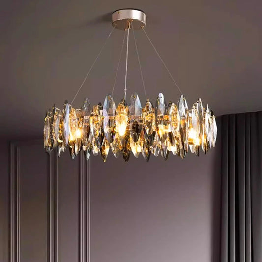 Round Crystal Living Room Chandelier