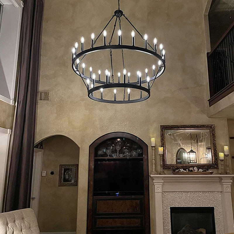 Round Iron Chandelier
