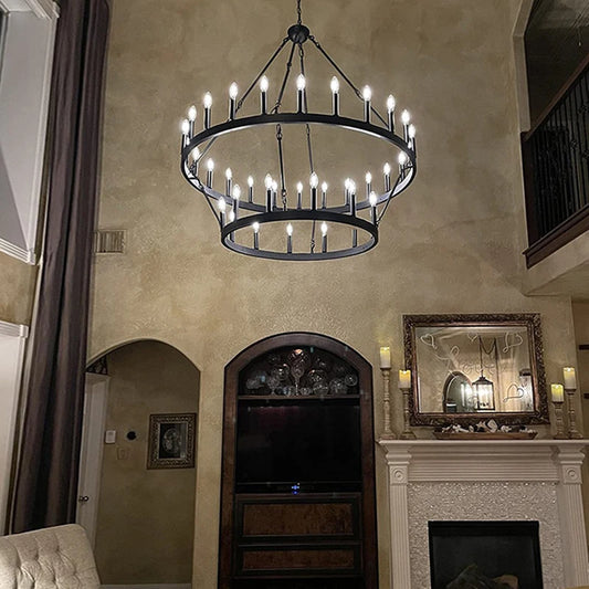 Round Iron Chandelier