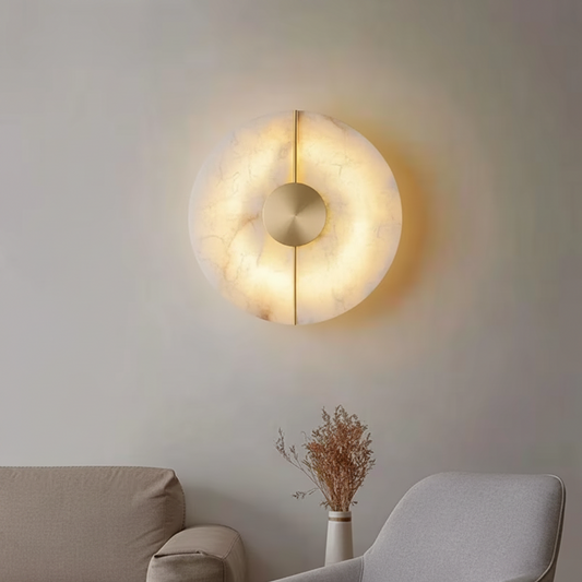 Round Marble Wall Sconce Light